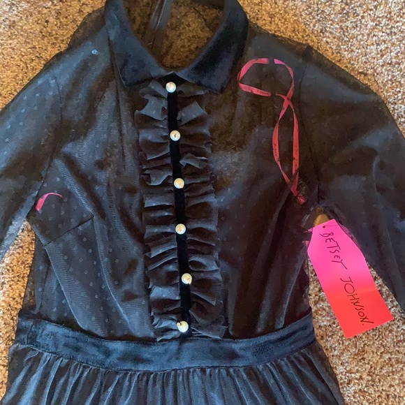 NWT Betsey Johnson Black Tulle Dress Size 6 - Picture 2 of 3